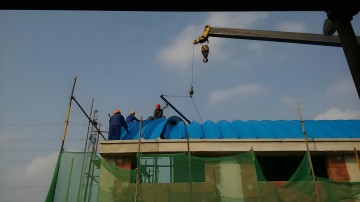 阜寧安勤化學(xué)化工廠拱形屋面建設(shè)工程